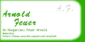 arnold feuer business card